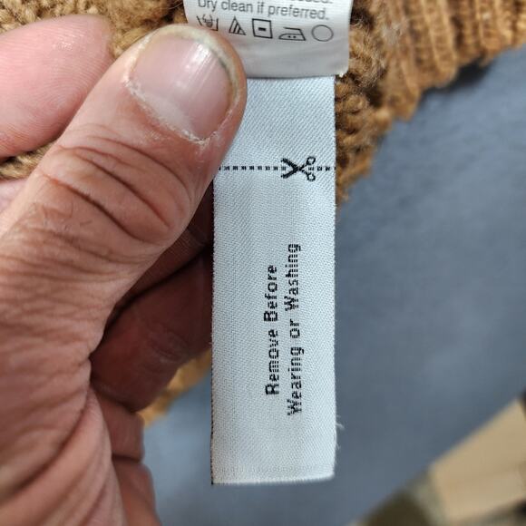 J Crew Wallace Sweater Medium Brown Wool Blend Oversize Boxy Crewneck Casual Y2k - Picture 6 of 16